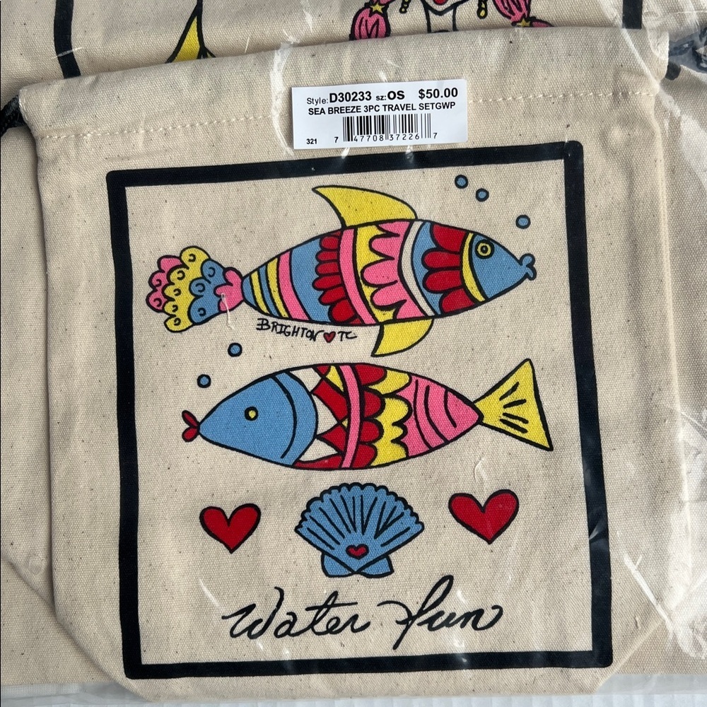 Brighton 3 Piece Travel Drawstring Bags - Picture 3 of 5